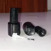 Bottiglia di vetro per smalto vuota da 5 ml Contenitore per gel UV portatile nero Scatola di immagazzinaggio riempita Pennello per tubo per trucco rotondo F3015