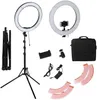 Kamera Foto Studio Telefon Video 55W 240PCS LED RING Light 5500K Fotografi Dimbar Makeup Ringlampa med 180cm stativ