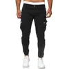 Liketkit Pantaloni da jogging casual da uomo 2019 Pantaloni cargo in cotone patchwork solido Pantaloni fitness skinny elastici Homme