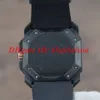 ホットセールウォッチOSクォーツ移動小型ダイヤルワーク多機能ストップウォッチ103075 42mmブラックツートーンケースラバーバンド腕時計