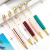 14 kleur creatieve diy grote lege tube balpen pennen metalen pen zelfvulling drijvende glitter gedroogde bloem kristallen pen student geschenk