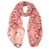 Berets Snowshine YLW Women Lady Penguin Print Shawl Voile Rectangle Scarf Scarves 18806033