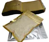 Hediye Sargısı 100 PCS 9 Boyut Buzlu Buzlu Yüzey Yeniden Olunabilir Fermuar Paketleme Paket Çantası Altın Alüminize Film Depolama Paketi Bag1