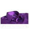 Slim Fit Size Men's Dress Silk Satin Groom Short Sleeve Shirts