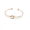 Armband armband sieraden nieuwe mode goud zilver rose goud zwart kleur zinklegering korte knoop hart vrouwen meisje bangle sieraden