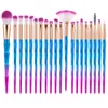 20pcs Diomand Maquillage Pinceaux poudre Ombre à paupières Fondation Blend fard à joues lèvres cosmétiques Beauté douce Outils Pinceau Faire