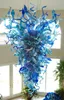 Lamps Saving LED Bulbs Modern Art Decorative Chandelier Lamp Hand Blown Bright Blue Crystal Chandeliers Light