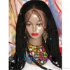 Lace Wigs y Handtied Africa American Women Wig Braids Cornrow Wig Black/brown/ombre Color Braided Box Braids Lace Front Wig with Baby Hair