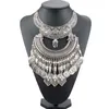 Ny zigenare vintage maxi smycken trendiga krage etniska halsband bohemiska uttalande halsband kvinnor hög kvalitet kristallchoker