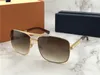 Großhandels-Klassische goldene Attitude-Sonnenbrille, quadratische Piloten-Sonnenbrille, Sonnenbrille, Herren-Luxus-Designer-Sonnenbrille, Brillenschirme, neu mit Box