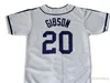 20 Josh Gibson Jersey Homestead Grays Negro League Película Béisbol Jersey Hombres Gris Rápido Envío gratis