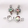 10st Mini Love Heart Oyster Pearl Cage Parfym Essential Oil Diffuser Cage Lockets Pendant Halsband Smycken Göra Charms