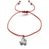 Darmowy statek 50 sztuk / partia Podwójny Swan Heart Charms Wish Wish Bransoletka Dla Miłośników Lucky Red String Bransoletki Regulowane Gorące