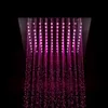 LED çok fonksiyonlu ışıklar tavan rian duş 600 * 800mm büyük havai duş başlığı set şelale sis lüks yüksek akış banyo kitleri wiith el