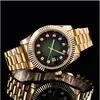 Relogio Top Brand Luxury Watch Men Calendar Black Bay Nouveau designer Diamond Montres de haute qualit￩ Habille Rose Gold Clock Reloj 255T