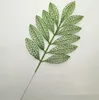 20st 40 * 19cm Glitter Powder Leaf Branch för blomsterarrangemang Julfest Hem Bröllop Garden Decoration