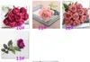 13 Kolory Dekoracje Ślubne Prawdziwe Dotykowe Materiał Sztuczne Kwiaty Rose Home Party Fake Silk Single Stem Kwiaty Kwiatowe 10 sztuk / partia XD22912