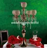 新しいスタイルの結婚式の宴会の機関ゴールドメッキトロフィー鉄の植木鉢スタンドBest01030