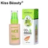 40ml Aloe Foundation Powder Kiss Beauty Base líquida Maquillaje Kiss Face Beauty Foundation 2 colores Envío de DHL