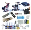 Tattoo kit Komplett tatuering maskin kit set 2 spolar pistoler 6 färger Svart pigment set Power Nybörjare Grips permanent smink