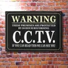 A3 Znak ostrzegawczy zabezpieczający chroniony przez 24 godzinę CCTV Security Sign Sign Metal Waterproof Black - B