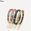 Donia jewelry luxury bangle European and American fashion classic double row titanium steel micro-inlaid zircon designer bracelet gift