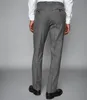 Smoking da uomo grigio a quadri 2 pezzi Pantaloni slim fit da uomo sposo Abiti da uomo formale da promenade (giacca + pantaloni)