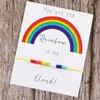 Rainbow Quotes Armband Gay gåvor Alla hjärtans gåvor Charm Armband LGBT Pride Armband för kvinnor Män Present Multilayer Wrap Beads Armband