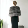 Liva Girl Damska Faux Fur Collar Szal Szary Kolor Miękkie Naśladowane Futro Szaliki Sexy Pani Zima Moda Duży Cal