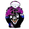 Hoodies For Men Dia das Bruxas engraçado Joker Homens Mulheres 3D camisola Hoodies Hip Hop Vestido Tops camisola do hoodie