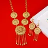 Collana da donna, orecchini, set di gioielli, colore oro, africano, Eritrea, etiope, Habesha, gioielli da sposa312t