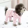 Vêtements pour chiens pour petits chiens, combinaison d'été rayée pour Chihuahua bouledogue français, manteau doux, pyjama pour chiens, Costume de chat XXL Y20273E