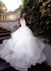 Mais recentes vestidos de casamento sem alças ruched tule trem varredura espartilho rendas-up voltar vestidos de noiva simples feito sob encomenda vestido de baile vestidos de casamento