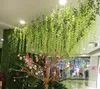 110 cm Artificial Flowers Silk Wisteria Fake Garden Hanging Flower Plant Vine Home Wedding Party Event Decor