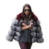 Faux päls kvinnor designer rockar lyx kontrast färg vinter varma kläder mode kvinnor fluffy cardigan9356286