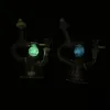 Glow In The Dark Dab Rigs Shishas Ball Slitted Donut Perc Duschkopf Perkolator Wasserpfeifen 14,5 mm Innengewinde XL-341