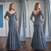 Jasmine 2020 Full Lace Mermaid Moeder van de Bruid Jurken Beaded V-hals Vloer Lengte Half Mouw Bruiloft Gastjurk