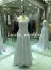 2019 Real Photos Elegant White Wedding Dress Cap Sleeves Chiffon Beach Summer Long Bridal Gown Plus Size Custom Made