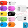 Dual USB Ports US EU Ac home travel wall charger power adapter for samsung galaxy s4 s6 s7 edge note 4 5 pc mp3