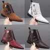 Frauen Jumble Flache Ankle Boots aus echtem Leder Martin Stiefel mit Charme spitzen Zehen Winterstiefel mit Box Größe 42