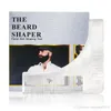 Rostfritt stål Beard Bro Shaping Tool Styling Clippers Template Beard Shaper Comb för mall Beard Modeling Tools Comb med paket