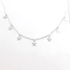 221 Mode Jewerly Vrouwen Goud Zilver 7 Sterren Choker Ketting Hanger Op Hals Selling Bead Collier Femme4759438