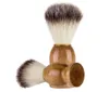 Blaireau cheveux hommes blaireau Salon de coiffure hommes visage barbe appareil de nettoyage outil de rasage brosse de rasoir avec manche en bois pour hommes gratuit