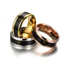 Sense temperatuur intelligente verkleuring band ringen titanium stalen roestvrij stel ringbreedte 8mm 5 kleuren groothandel