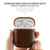 Protective Bag Leather Sleeve Cover Case Storage Earphone Portable For Apple AirPods Shockproof Charging Box Anti-Lost Cases With Hook
