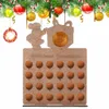 1pcs 나무 중공 크리스마스 출현 캘린더 산타 클로스 수제 새해 크리스마스 카운트 다운 홈 장식 초콜릿 디스플레이