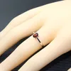 Promotion 925 silver ring inlay with 4 mm * 6 mm natural wine red garnet silver ring for wedding solid sterling silver garnet ring