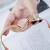 2019 Yeni Varış Kadınları İzle Paslanmaz Çelik Örgü Band Japonya Analog Kuvars Kol saati Minimalist Lady Business Luxury Gold Watches2746