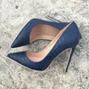 Free shipping fee new style Casual Designer navy snake python printed patent point toe high heels shoes pumps bride wedding party shoes 120