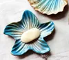 Jantar And Plates Sets Mediterranean Seashells Starfish Conch Three-piece of 1set Compote Dish Soap